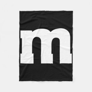 Letter M hoofdalfabet Fleece Deken