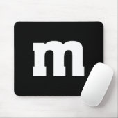 Letter M hoofdalfabet Muismat (Met muis)