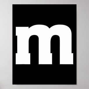 Letter M hoofdalfabet Poster