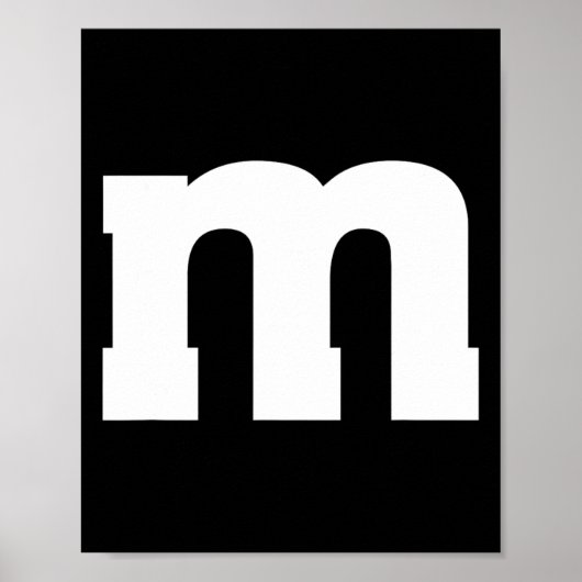 Letter M hoofdalfabet Poster (Voorkant)