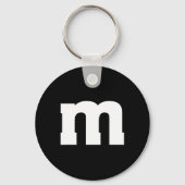 Letter M hoofdalfabet Sleutelhanger (Voorkant)