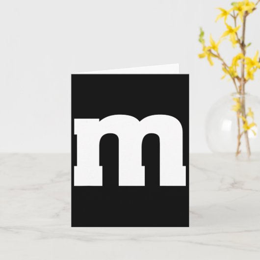 Letter M Hoofdalphabet  Kaart (Gele Bloem)