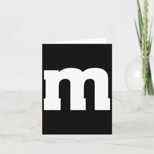 Letter M Hoofdletter Alfabet Kaart (Voorkant)