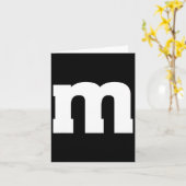 Letter M Hoofdletter Alfabet Kaart (Gele Bloem)