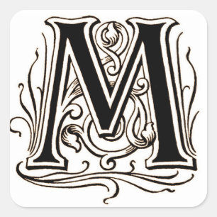 Letter "M" in bruin - Sticker