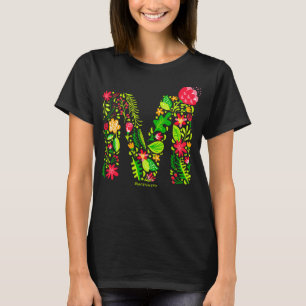 Letter M in Flowers T-Shirt