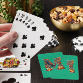 Letter m in Thanksgiving-stijl  Pokerkaarten (Insitu)