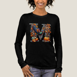 Letter m in Thanksgiving-stijl Tri-Blend Shirt