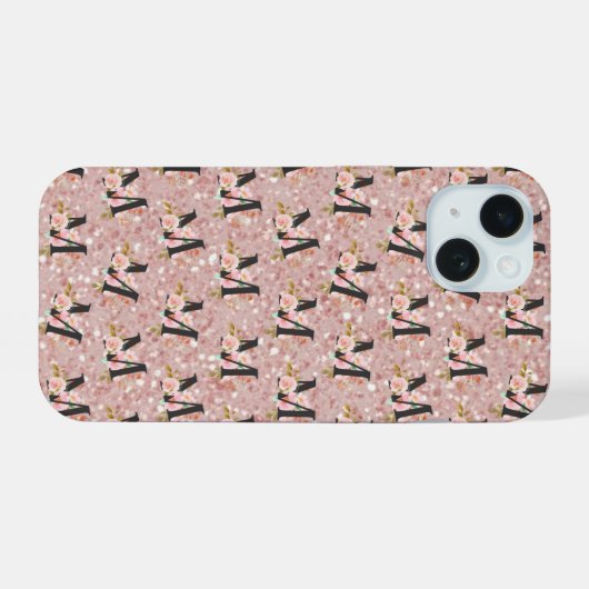 Letter M iPhone 15 Case (Achterkant horizontaal)