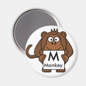Letter M is voor Aap Kindermagneet Magneet (Voorkant / Achterkant)