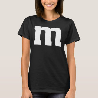 Letter M Low Hoesje Alphabet voor Matching Hhalwee T-shirt