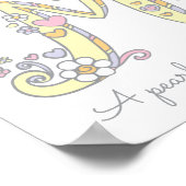 Letter M Maegan initiaal doodle art. Poster (Hoek)