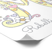 Letter M Marilyn initiaal doodle art name betekene Poster (Hoek)