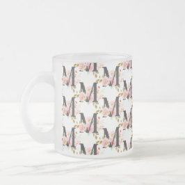 Letter M Matglas Koffiemok