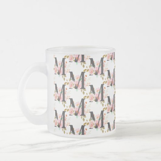 Letter M Matglas Koffiemok (Links)