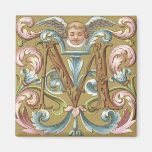 Letter M met Angel - Magnet