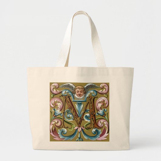 Letter 'M' met Angel - tas (Voorkant)