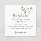 Letter M met Gold Geometric Design en Flowers Vierkante Visitekaartje (Achterkant)