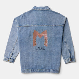Letter M met Insignia Monogram Denim Jacket