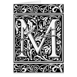 Letter M Middeleeuws Monogram Art Nouveau