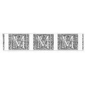 Letter M Middeleeuws Monogram Art Nouveau Korte Tafelloper (Horizontaal)