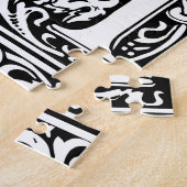 Letter M Middeleeuws Monogram Art Nouveau Legpuzzel (Zijkant)