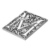 Letter M Middeleeuws Monogram Art Nouveau Notitieblok (Linkerzijde)