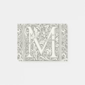Letter M Middeleeuws Monogram Art Nouveau Post-it® Notes (Voorkant)