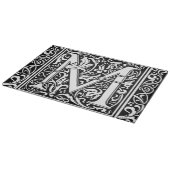 Letter M Middeleeuws Monogram Art Nouveau Snijplank (Hoek)