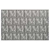 Letter M Middeleeuws Monogram Art Nouveau Stof (Fat Quarter)