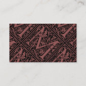 Letter M Middeleeuws Monogram Art Nouveau Visitekaartje (Achterkant)