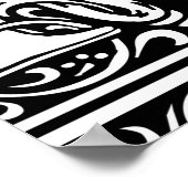 Letter M Middeleeuwse Monogram Vintage Initiaal Poster (Hoek)