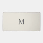 Letter M Minimalistisch Monogram Beige Bureaumat (Voorkant)