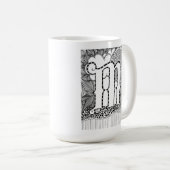 Letter M Mok, Art van Elizabeth Sampson Coffee Mok (Voorkant rechts)