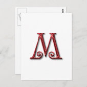 Letter M Monogram Briefkaart (Voorkant / Achterkant)