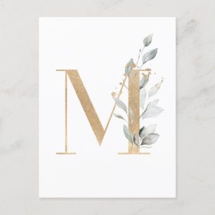 Letter M Monogram Briefkaart