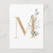 Letter M Monogram Briefkaart (Voorkant)