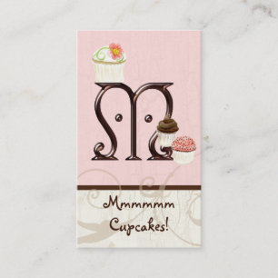 Letter M Monogram Dessert Bakery-Visitekaartjes Visitekaartje