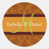 Letter M Monogram Envelope Stickers (Voorkant)