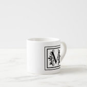 Letter M Monogram Espresso Mok (Voorkant rechts)