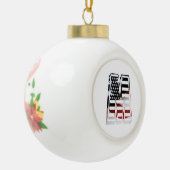 Letter M Monogram Initiaal USA Keramische Bal Ornament (Links)