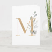 Letter M Monogram Kaart (Voorkant)