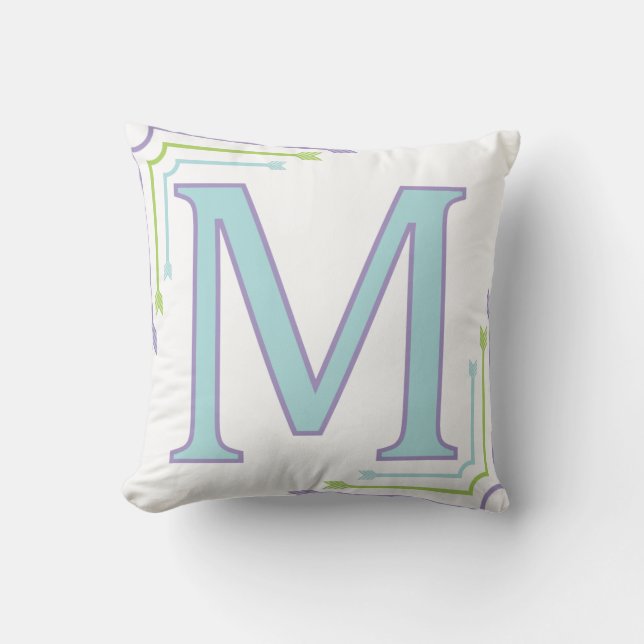 Letter M - Monogram Pillow Kussen (Voorkant)