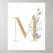 Letter M Monogram Poster (Voorkant)
