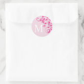 Letter M Monogram roze bruiloft Envelope zegels (Tas)