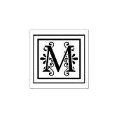 Letter M Monogram Rubberstempel (Afrduk)