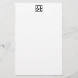 Letter M Monogram Stationery Briefpapier