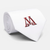 Letter M Monogram Stropdas (Opgerold)