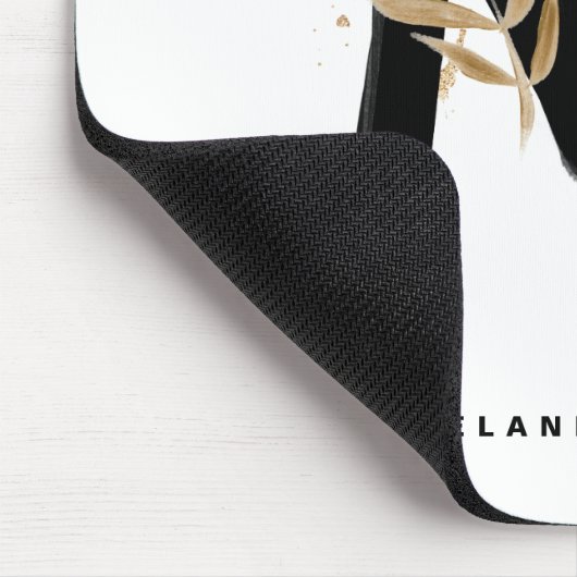 Letter M Monogram Tropical Leaves Personalized Muismat (Hoek)