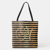 Letter M Persoonlijke naam monogram bridesmaid Tote Bag (Voorkant)